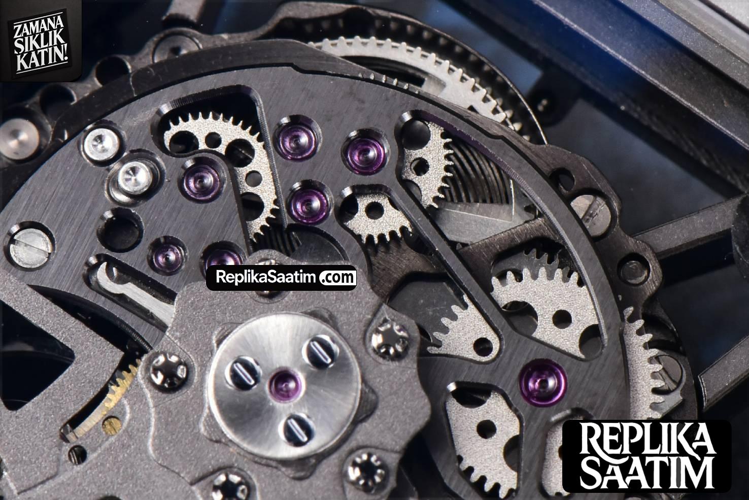 RM035-02 42mm Black Forged Carbon T+F Skeleton Dial Red Crown Black Rubber Strap RMUL2 -30