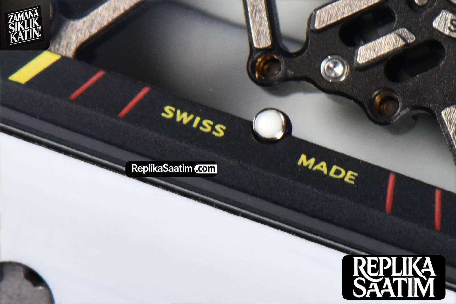 RM035-02 42mm White Forged Carbon T+F Skeleton Dial Red Crown White Rubber Strap RMUL2 -09
