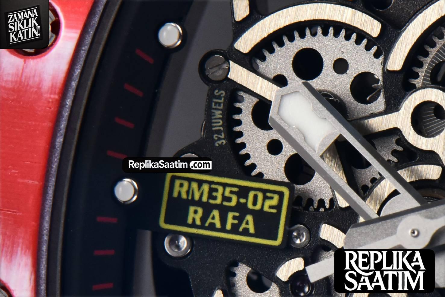 RM035-02 42mmx50mm Red Carbon ZF Dial on Black Rubber Strap NH05A V5 -06