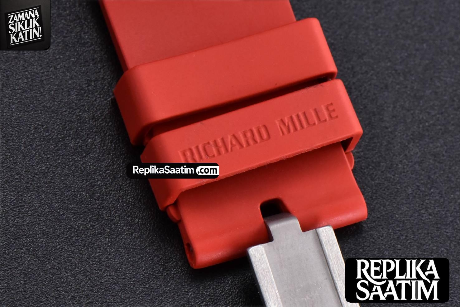 RM035-02 42mmx50mm Red Carbon ZF Dial on Red Rubber Strap NH05A V5 -16