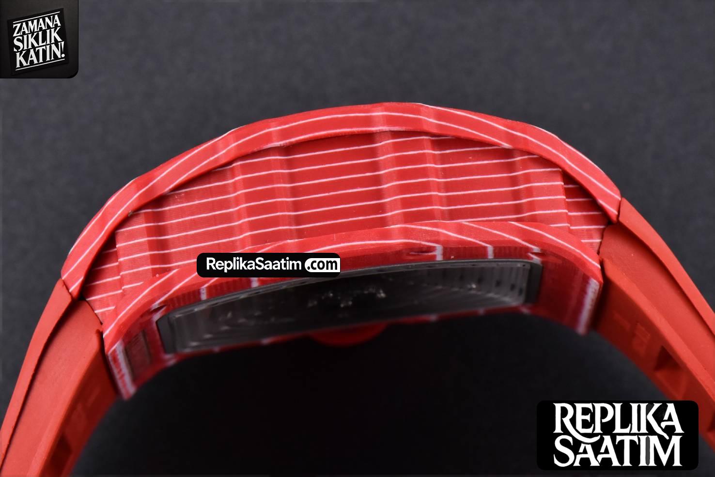 RM035-02 42mmx50mm Red Carbon ZF Dial on Red Rubber Strap NH05A V5 -24