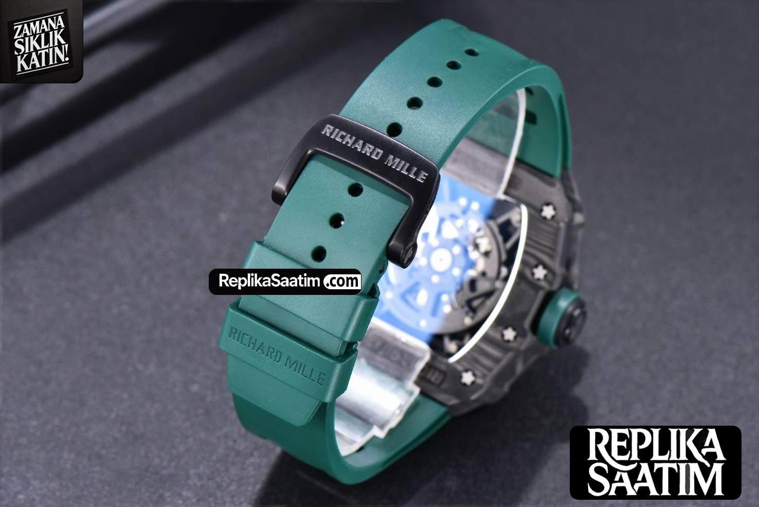 RM035-02 KVF Skeleton Dial Green on Green Rubber Strap MIYOTA8215 V3 -18