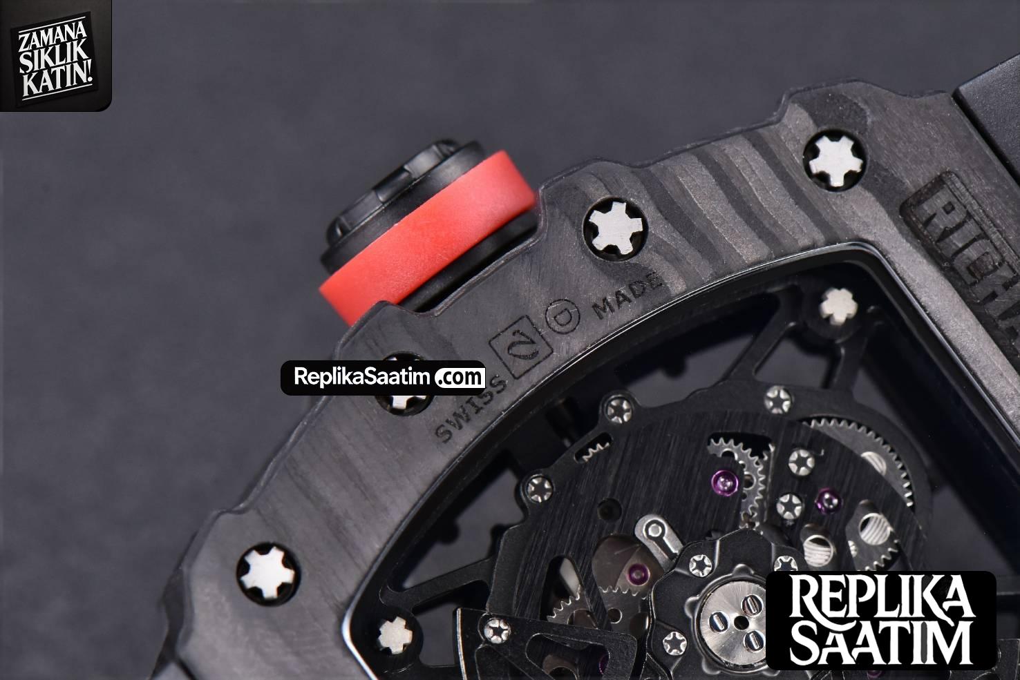 RM035-02 KVF Skeleton Dial Red on Black Rubber Strap MIYOTA8215 V3 -18