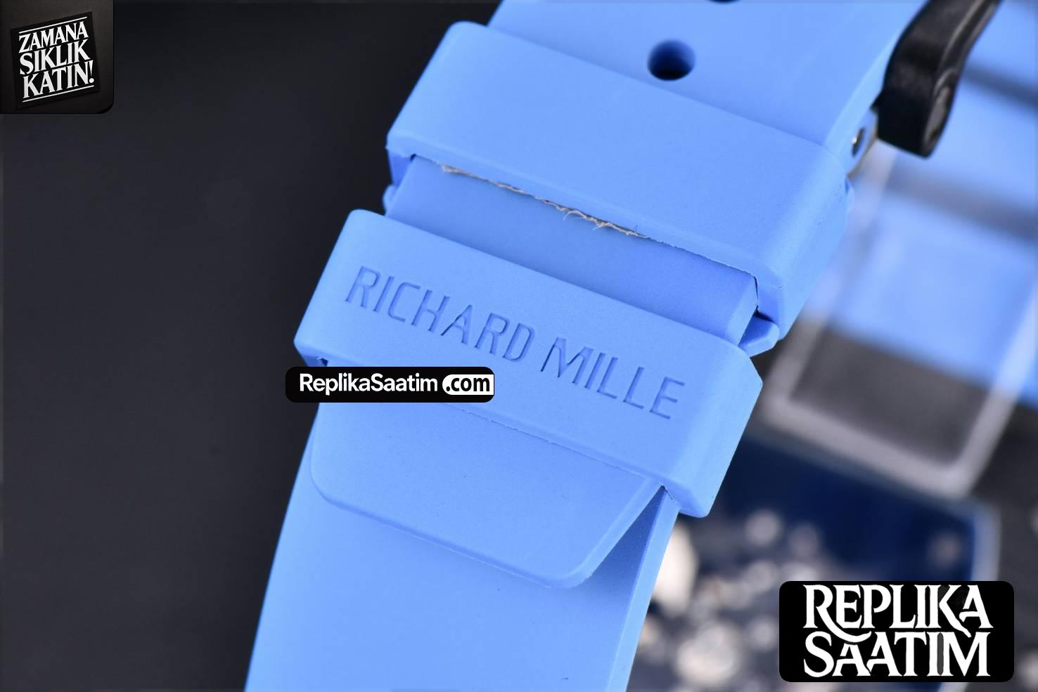 RM035-02 KVF Skeleton Dial Red on Blue Rubber Strap MIYOTA8215 V3 -20