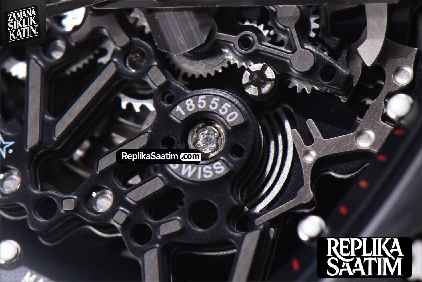 RM035-02 KVF Skeleton Dial Red on Gray Rubber Strap MIYOTA8215 V3 -09