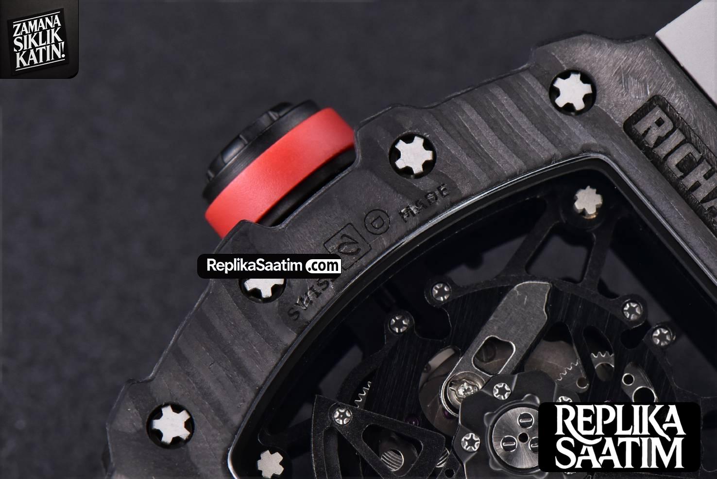 RM035-02 KVF Skeleton Dial Red on Gray Rubber Strap MIYOTA8215 V3 -18