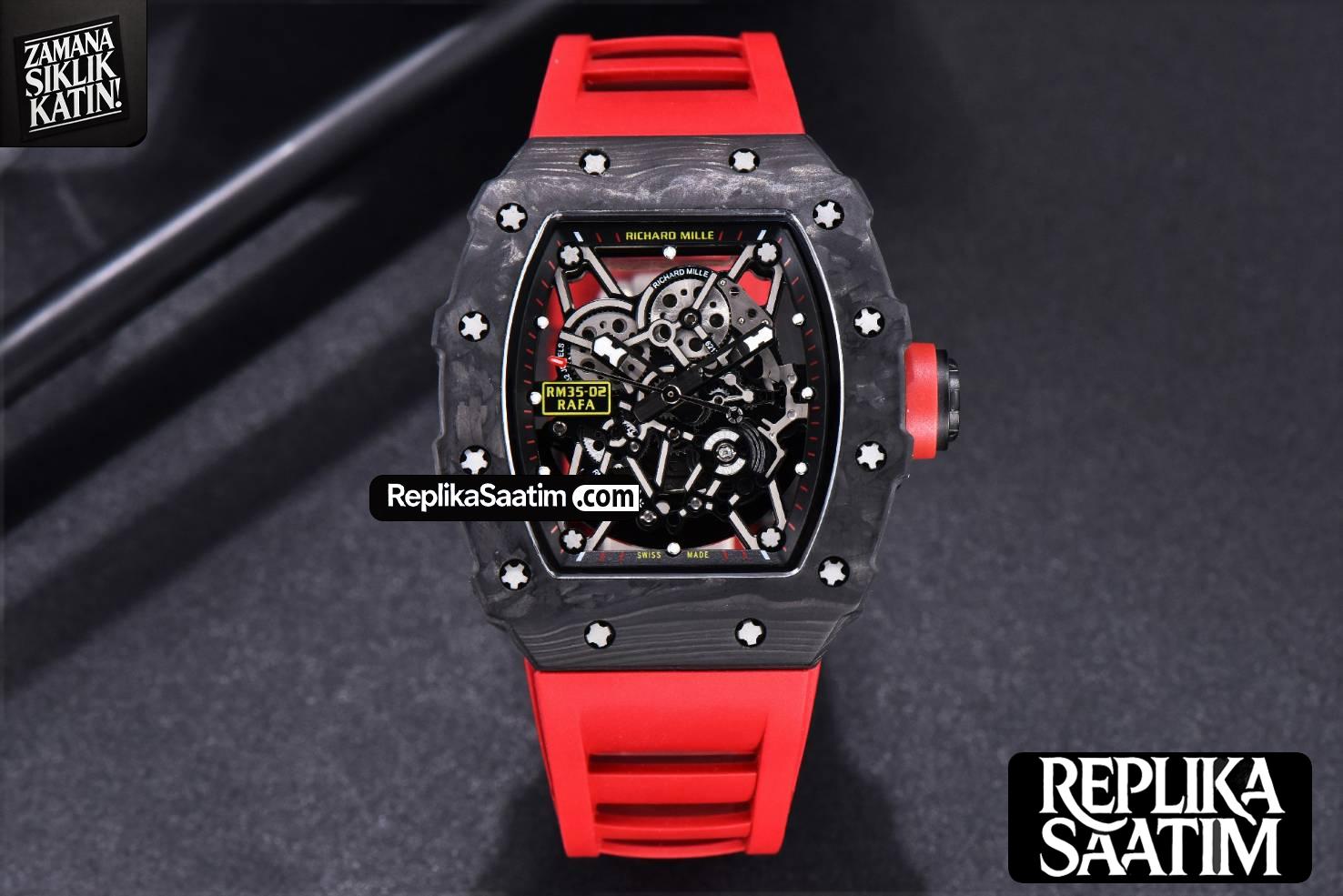 RM035-02 KVF Skeleton Dial Red on Red Rubber Strap MIYOTA8215 V3 -02