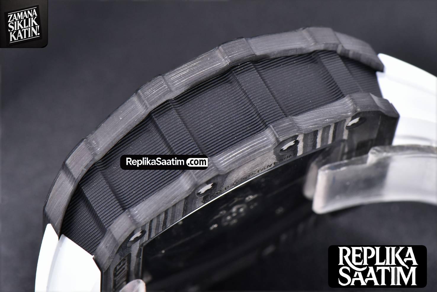 RM035-02 KVF Skeleton Dial Red on White Rubber Strap MIYOTA8215 V3 -12