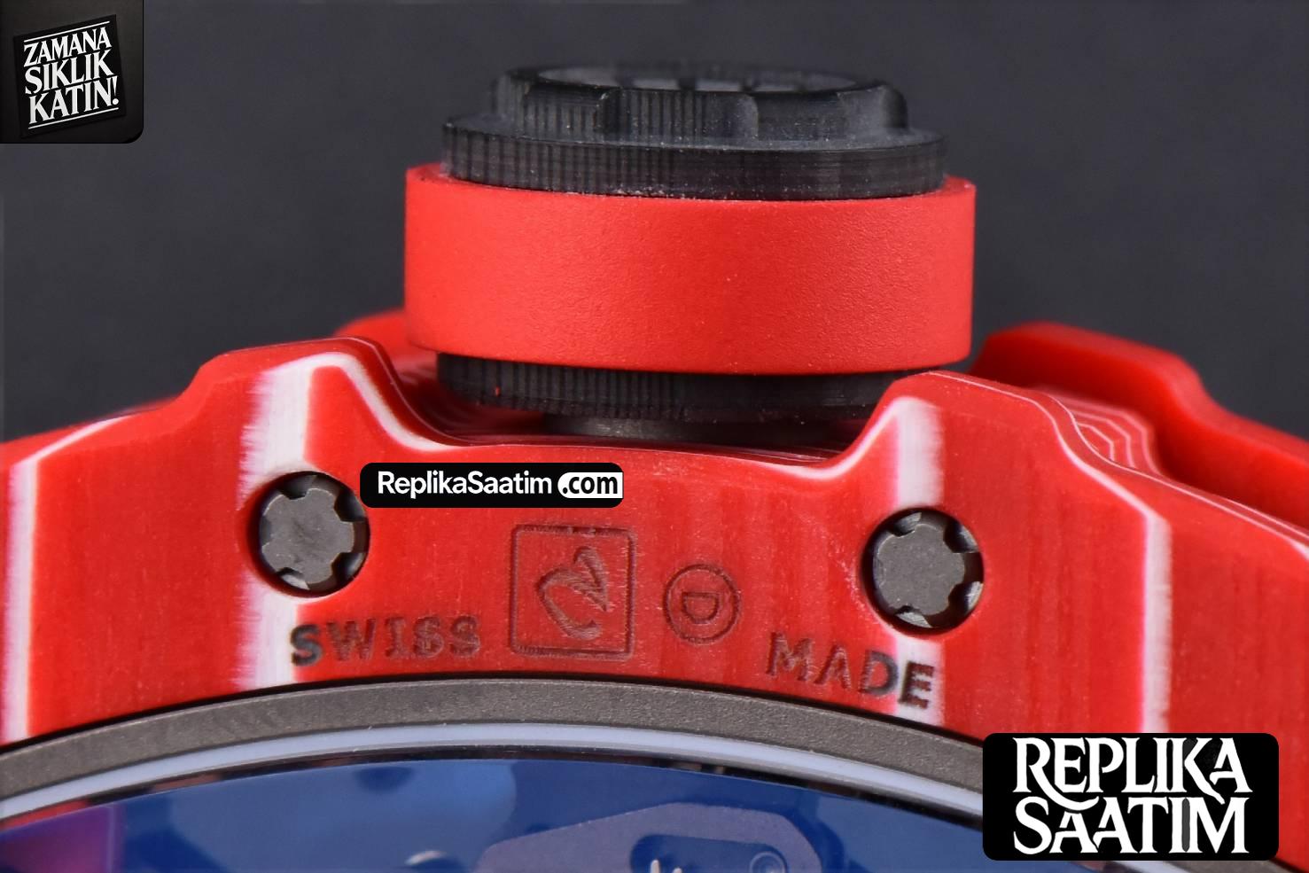 RM035-02 Real NTPT ZF Red Skeleton Dial Red Rubber Strap RMAL1 Clone -20