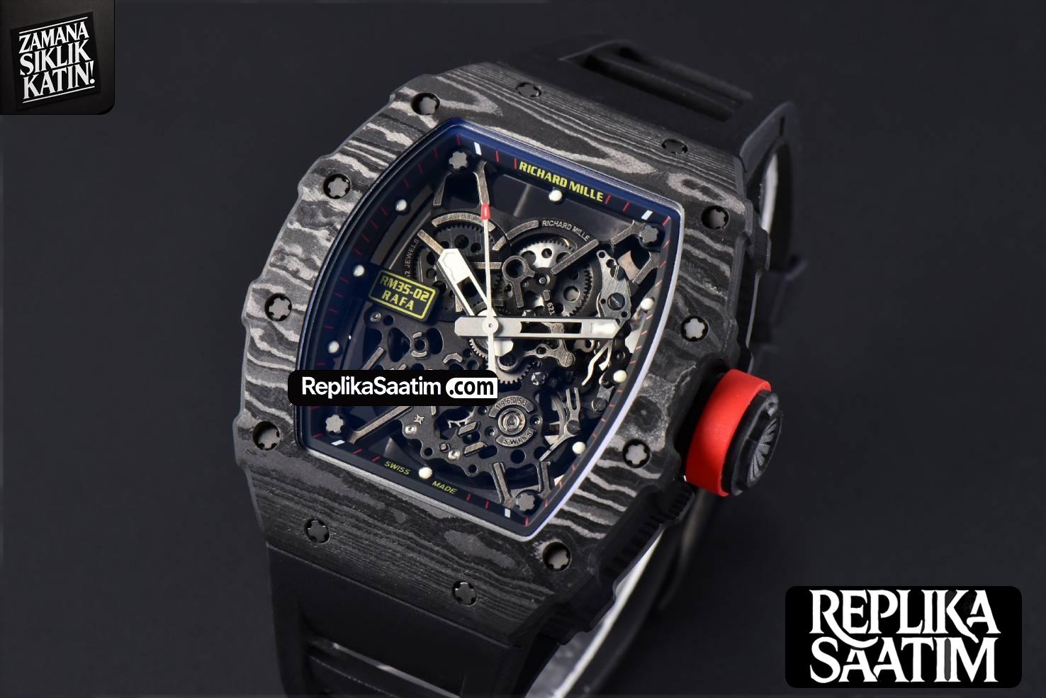 RM035-02 Real NTPT ZF Skeleton Dial Black Rubber Strap NH05A V5 -04