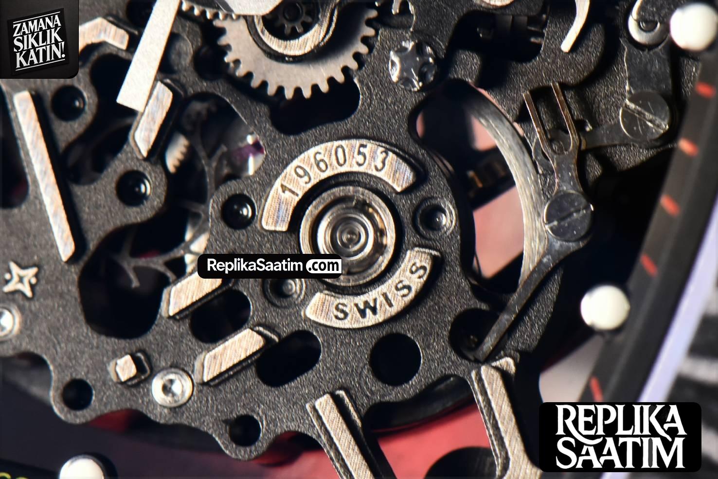 RM035-02 Real NTPT ZF Skeleton Dial Red Rubber Strap NH05A -10