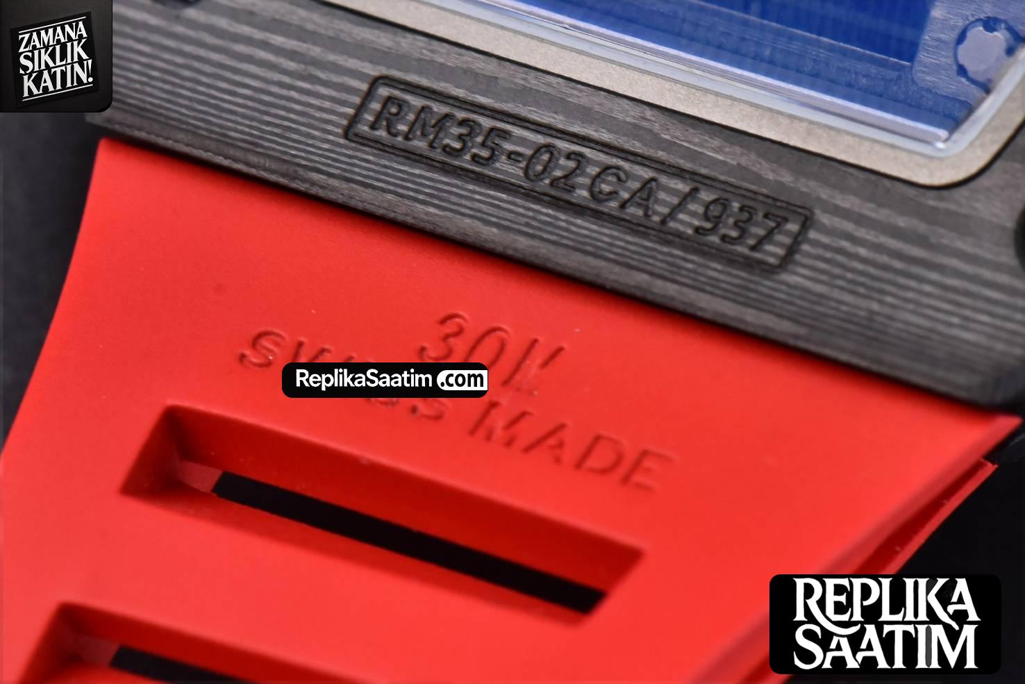 RM035-02 Real NTPT ZF Skeleton Dial Red Rubber Strap NH05A -19