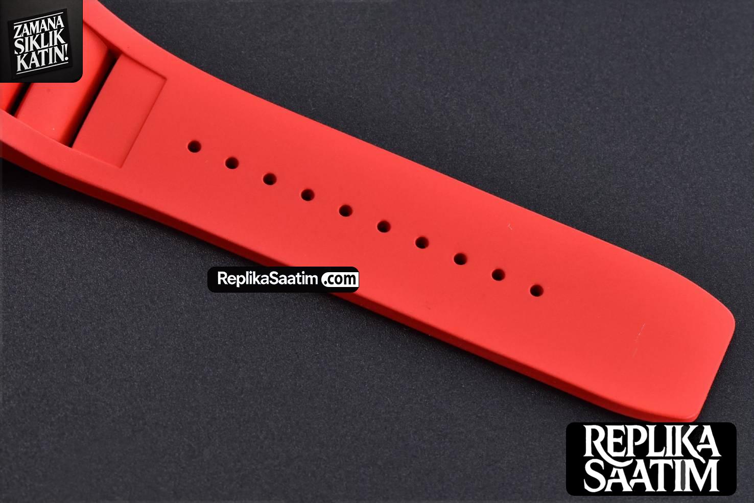 RM035-02 Real NTPT ZF Skeleton Dial Red Rubber Strap NH05A -29