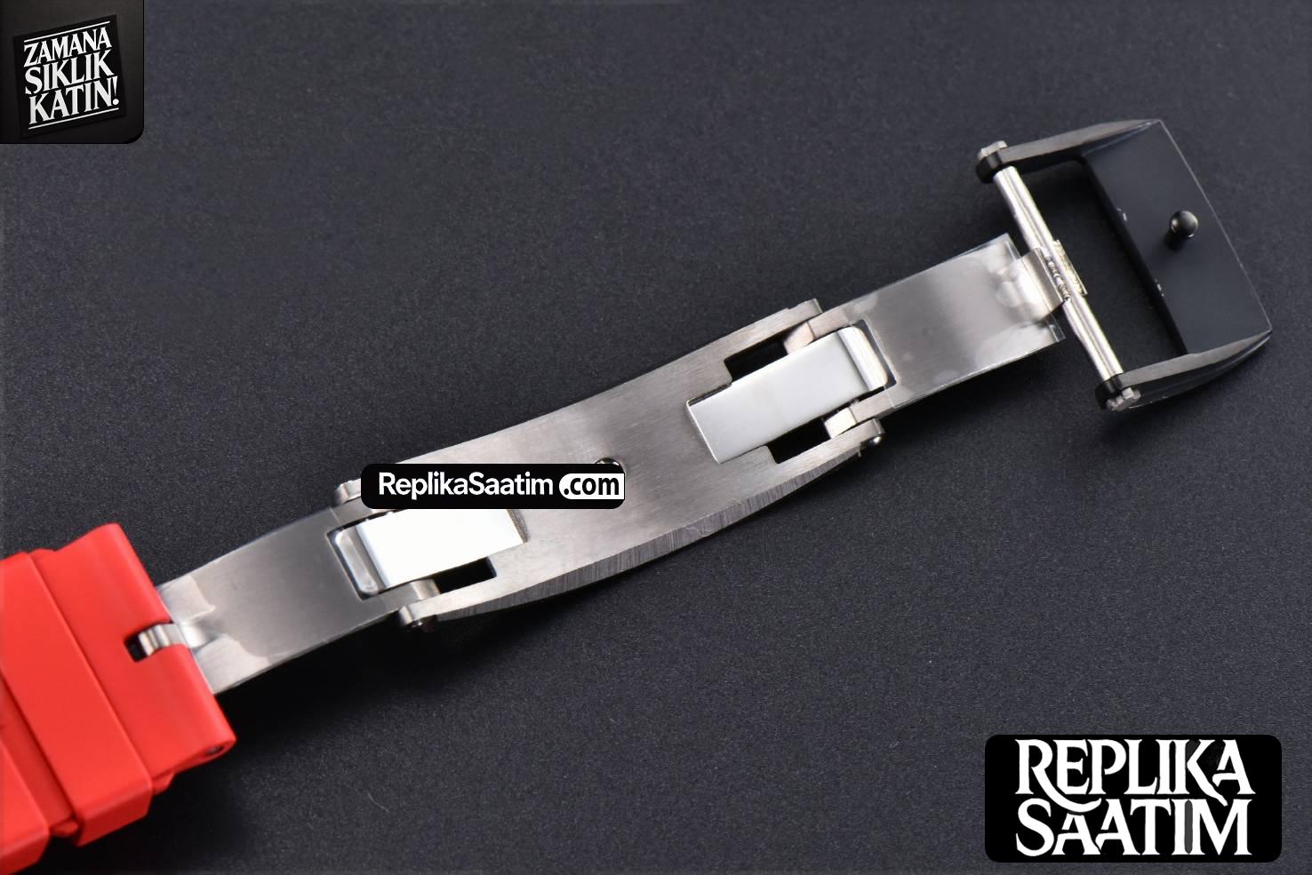 RM035-02 Real NTPT ZF Skeleton Dial Red Rubber Strap NH05A -33