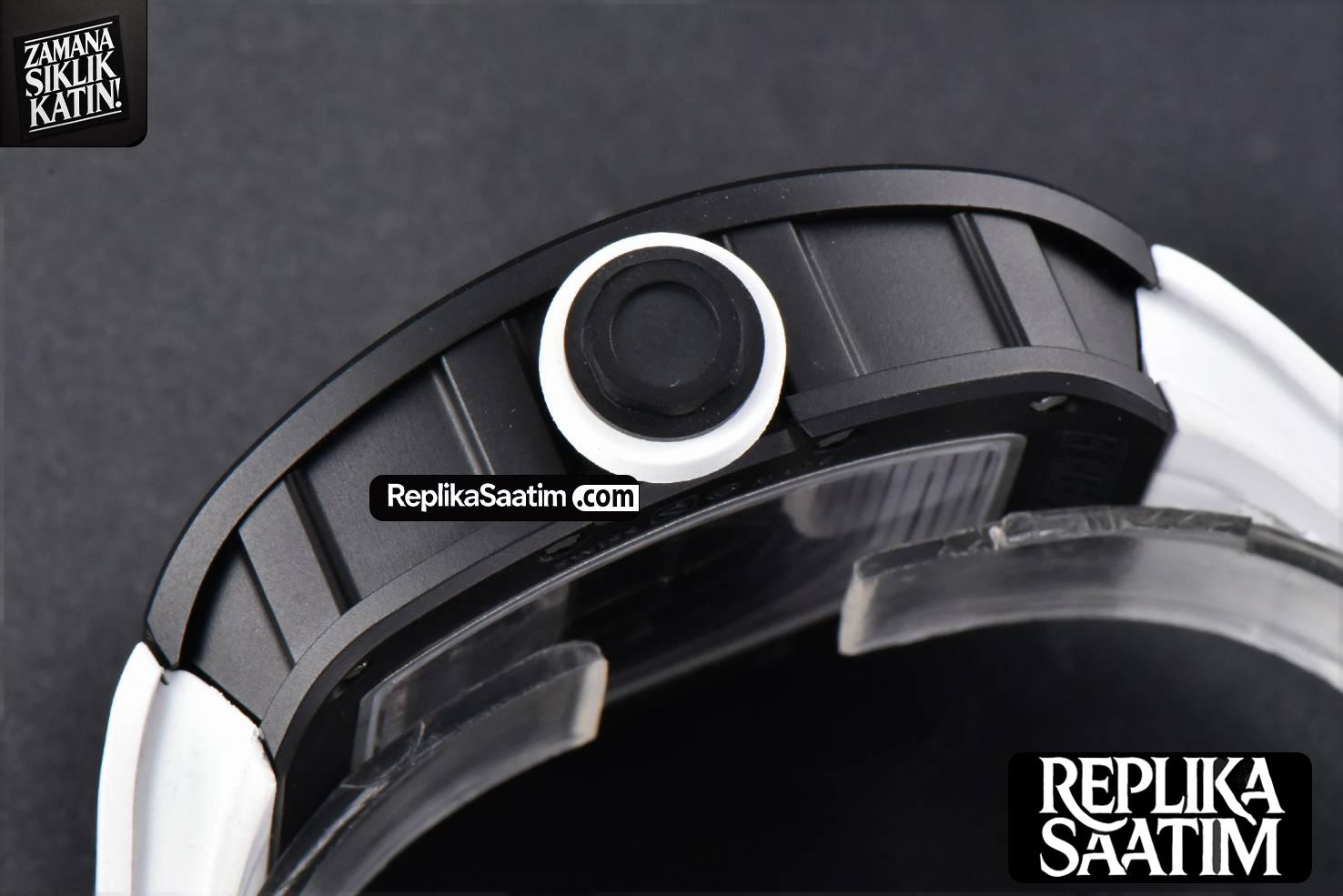RM055 42.7mm BBRF Black NTPT White Skeleton Dial White Rubber Strap RMUL2 -15