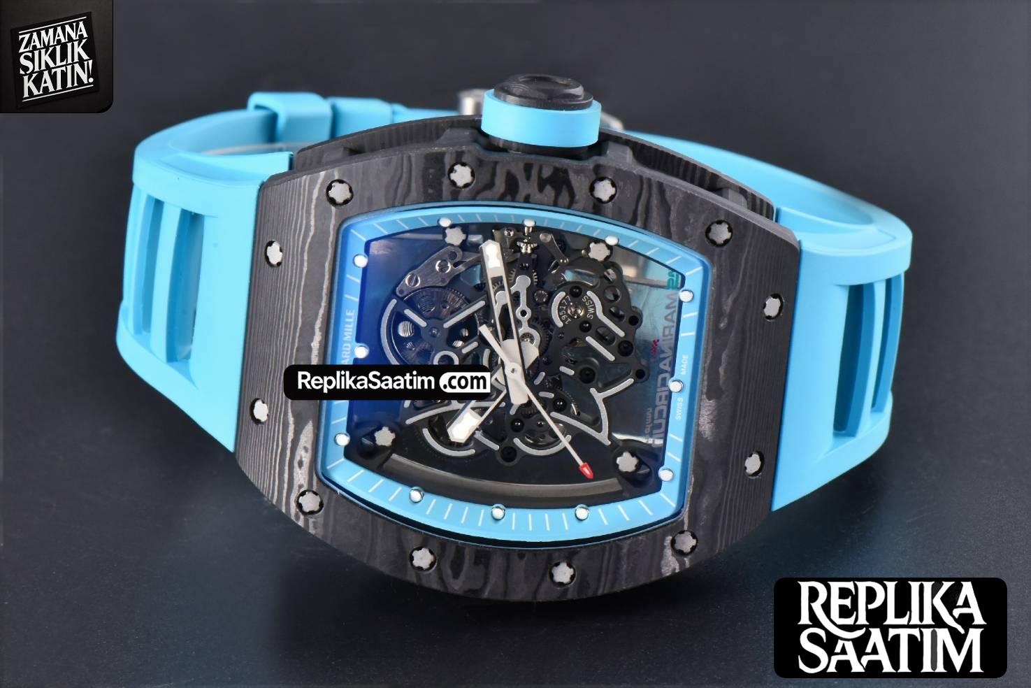 RM055 NTPT ZF Blue Bezel Blue Crown on blue Rubber Strap RMUL2 Super Clone V6 -15