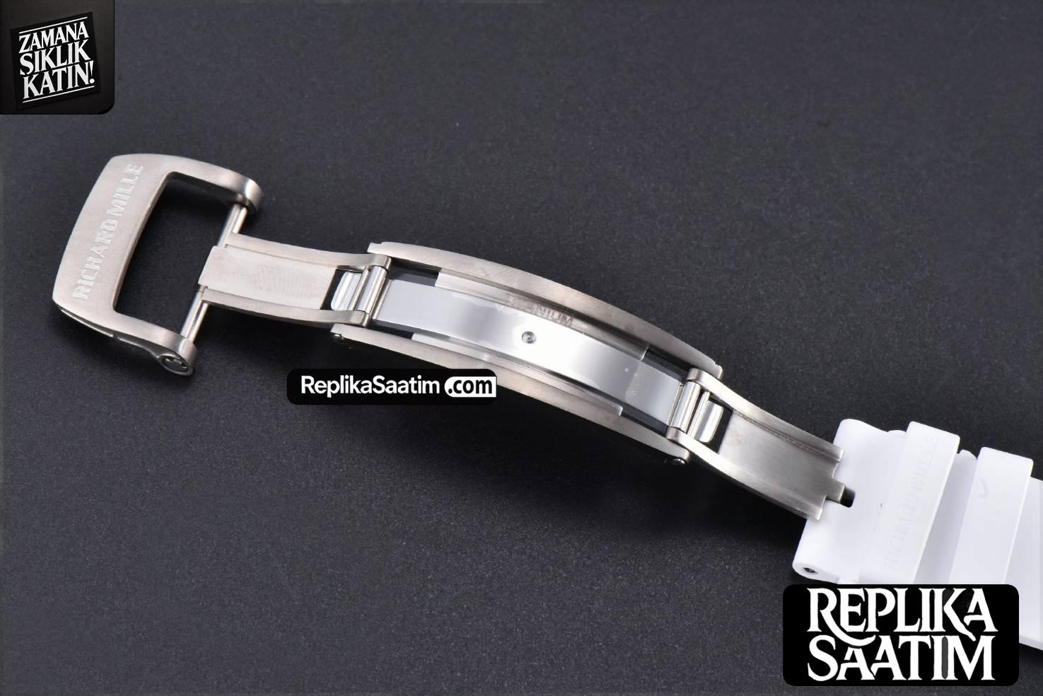 RM055 NTPT ZF Blue Bezel White Crown on White Rubber Strap RMUL2 Super Clone V6 -29