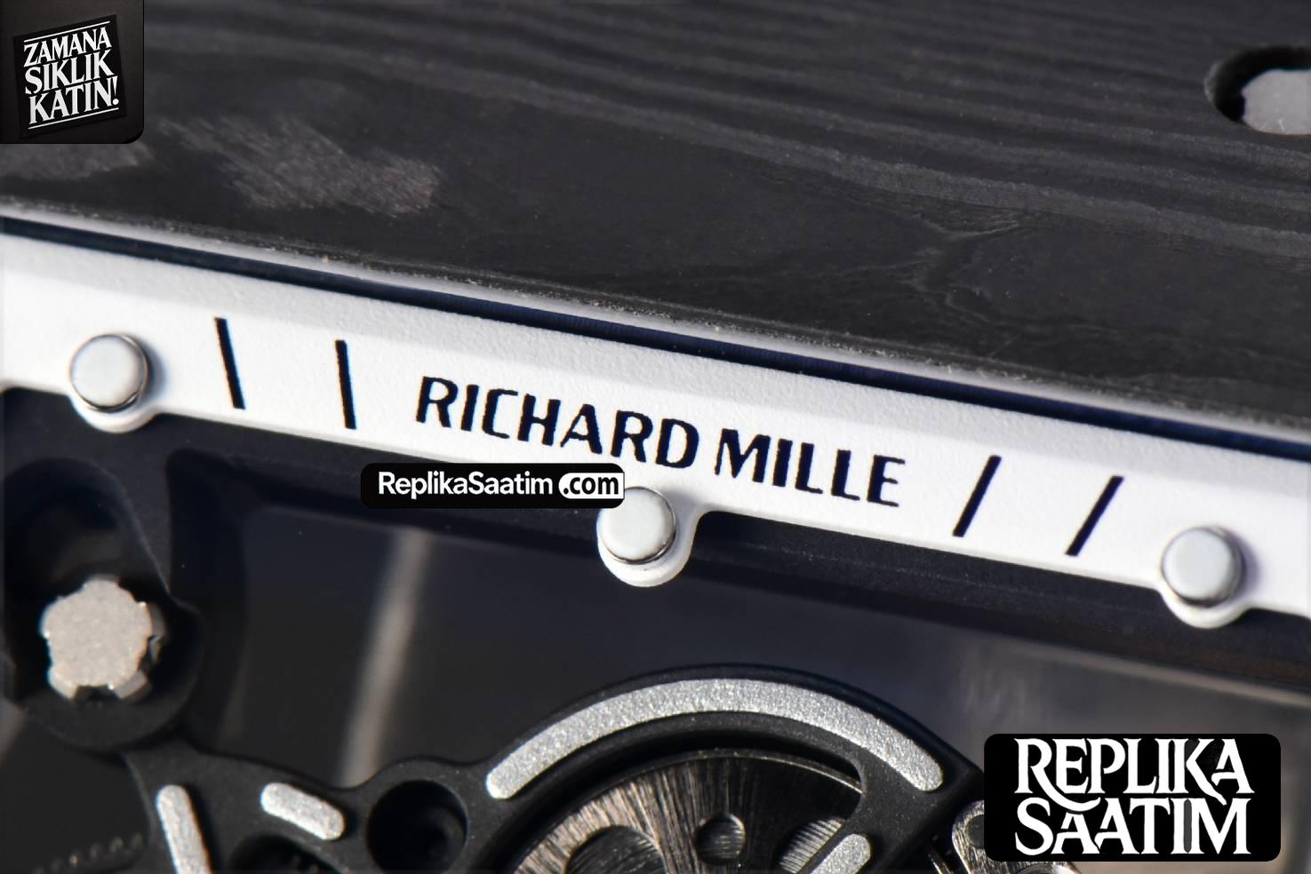 RM055 NTPT ZF White Bezel Black Crown on Black Rubber Strap RMUL2 Super Clone V6 -05