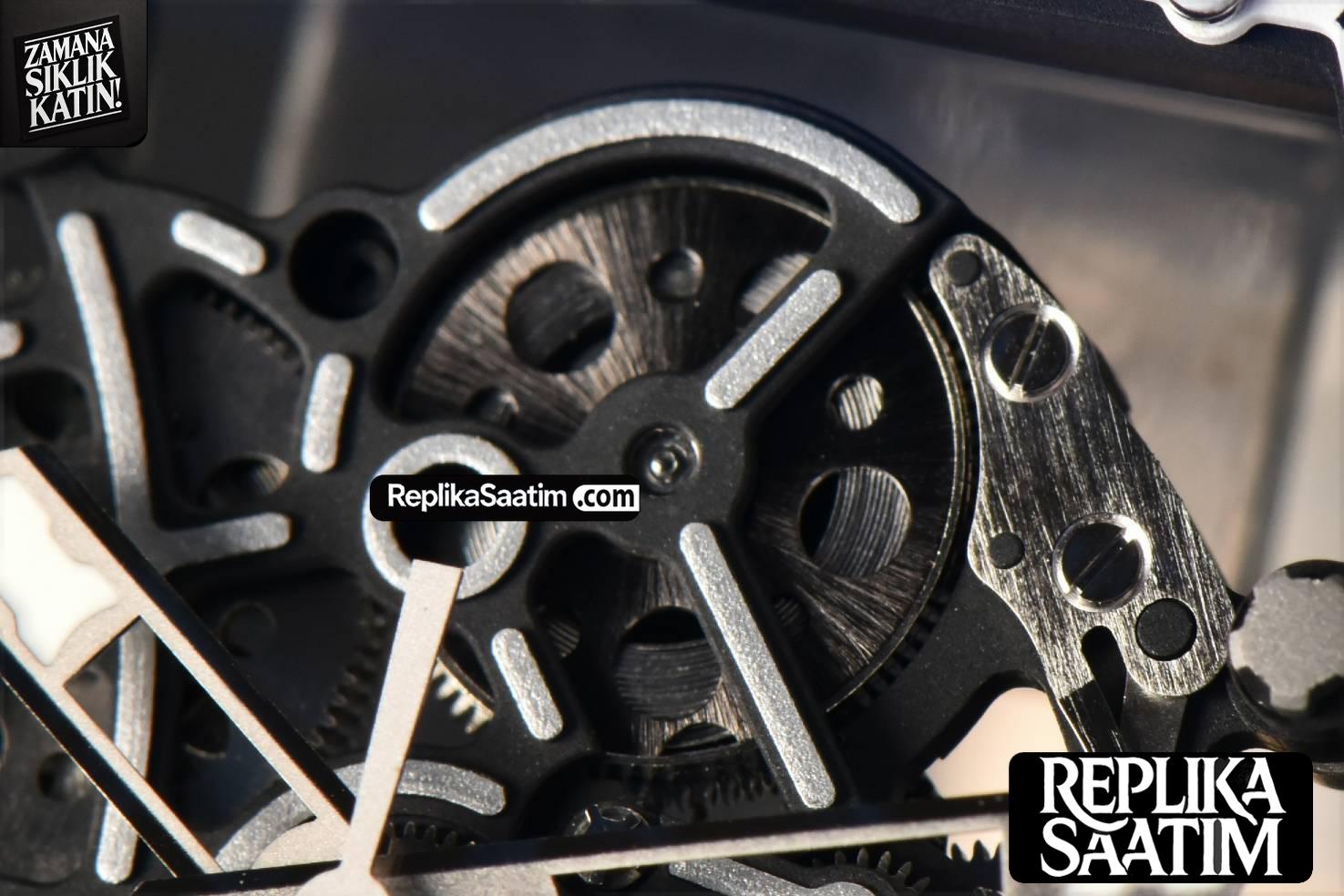 RM055 NTPT ZF White Bezel Black Crown on Black Rubber Strap RMUL2 Super Clone V6 -06
