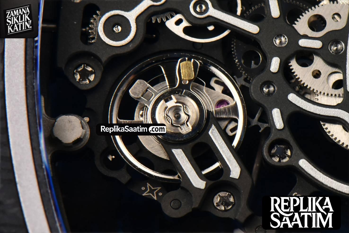 RM055 NTPT ZF White Bezel Black Crown on Black Rubber Strap RMUL2 Super Clone V6 -18