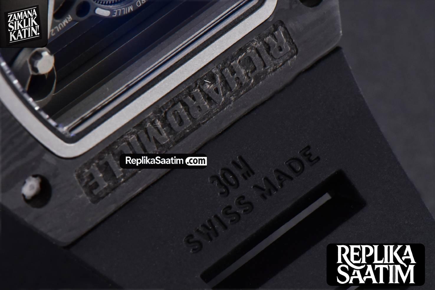 RM055 NTPT ZF White Bezel Black Crown on Black Rubber Strap RMUL2 Super Clone V6 -20