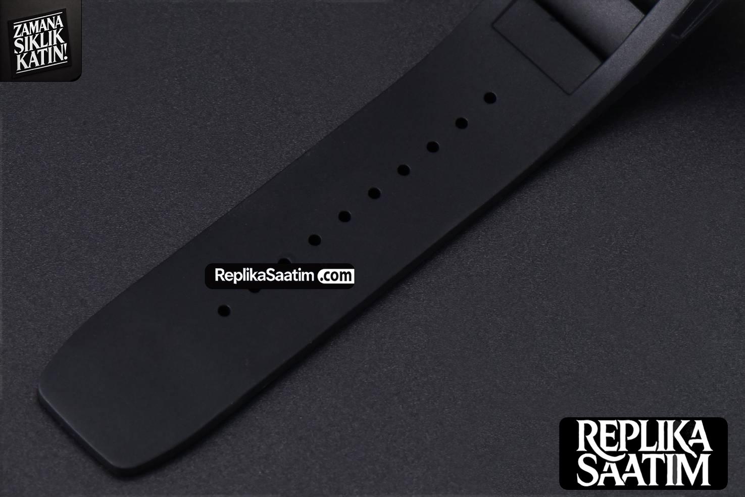 RM055 NTPT ZF White Bezel Black Crown on Black Rubber Strap RMUL2 Super Clone V6 -28