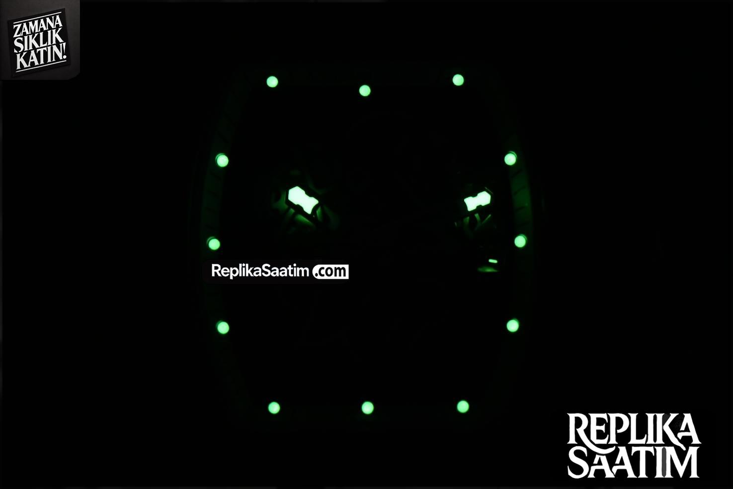 RM055 NTPT ZF White Bezel Black Crown on Black Rubber Strap RMUL2 Super Clone V6 -33