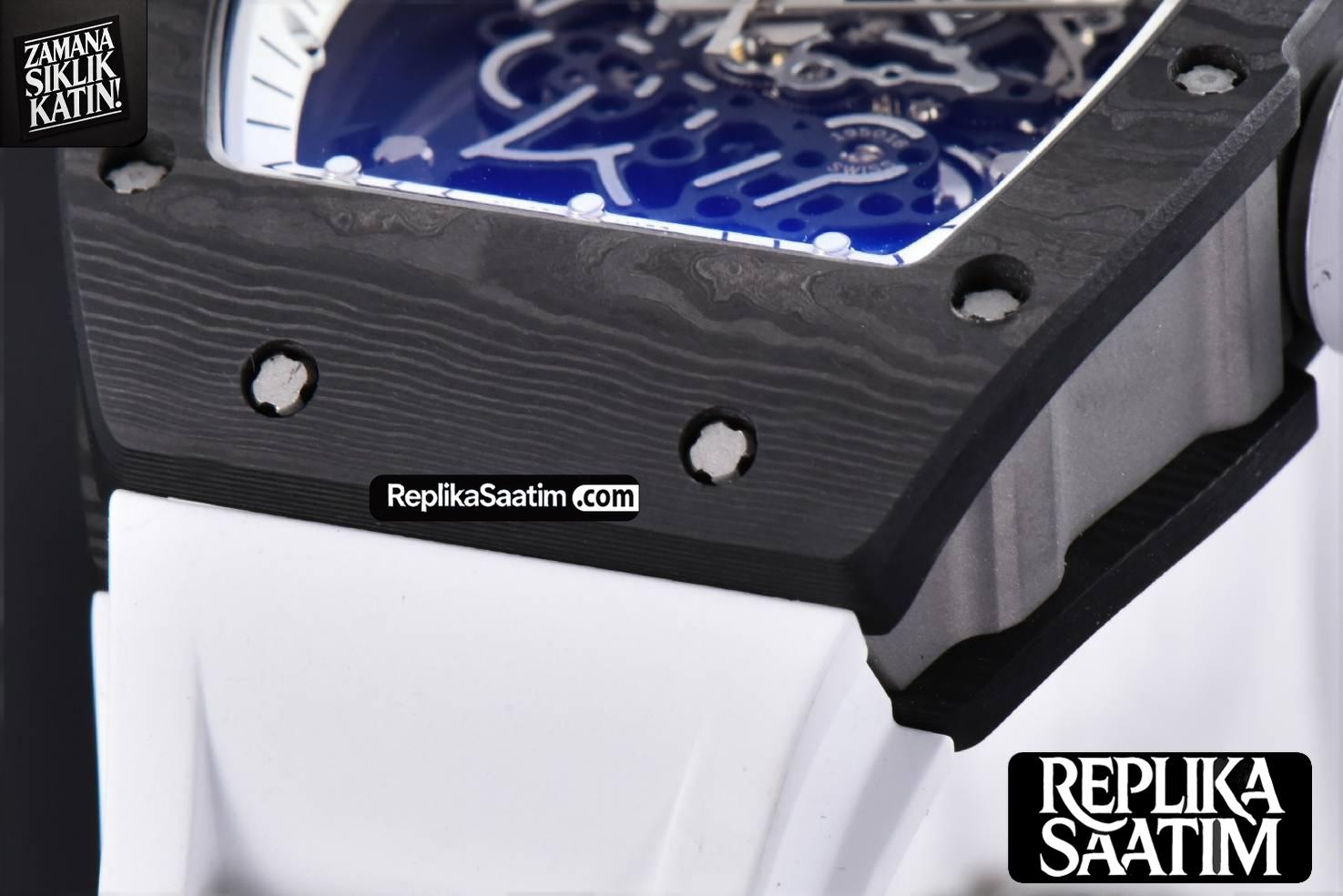 RM055 NTPT ZF White Bezel White Crown on White Rubber Strap RMUL2 Super Clone V6 -11