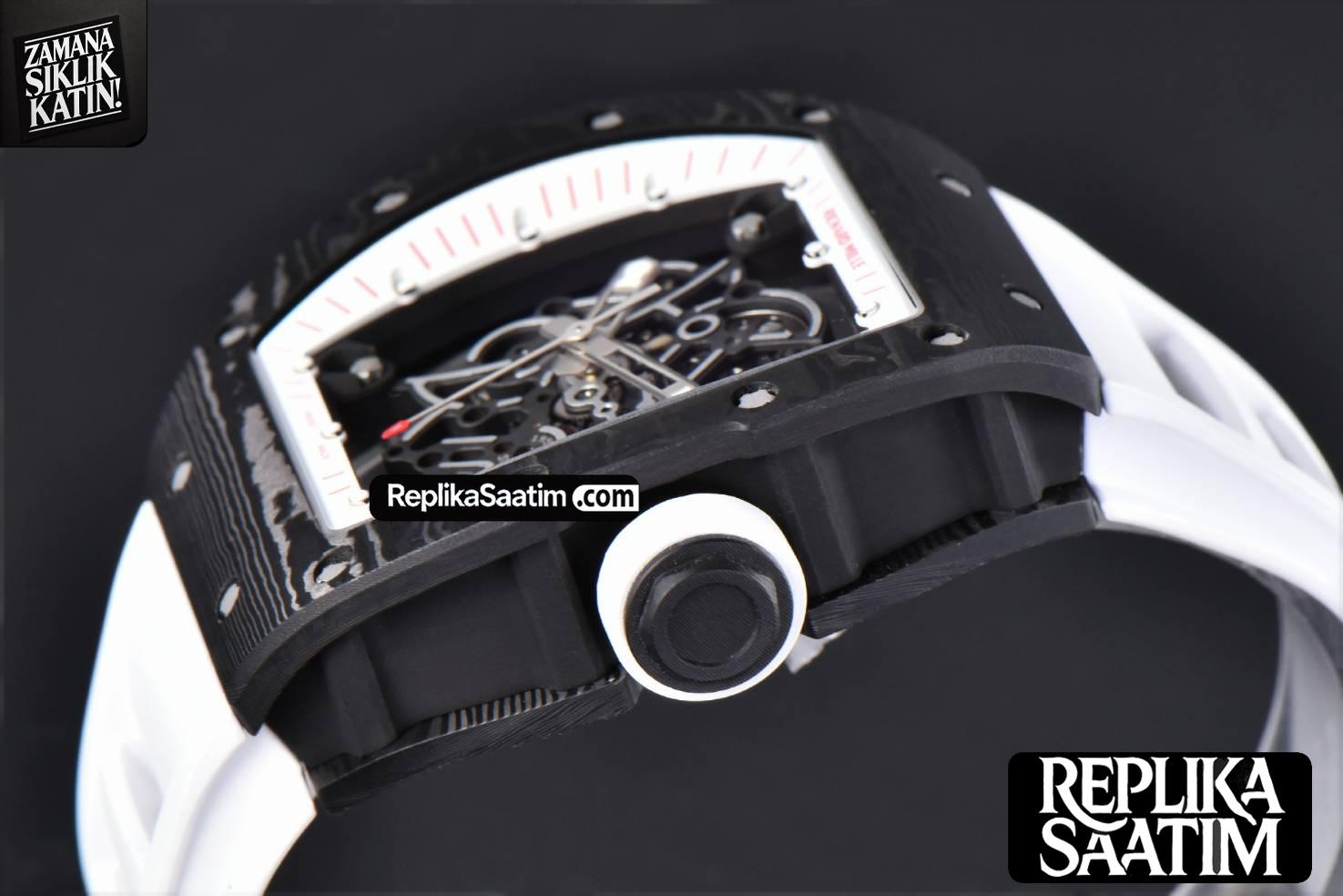 RM055 NTPT ZF White/Pink Bezel White Crown on White Rubber Strap RMUL2 Super Clone V6 -12