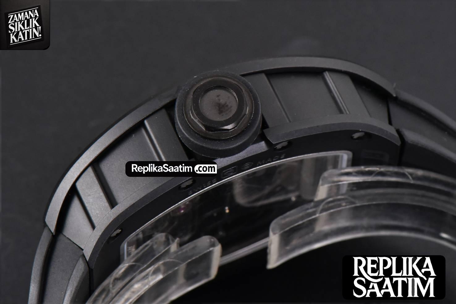 RM055 Real Ceramic 47.5mm BBR Skeleton Dial Silver Hands Black Rubber Strap RMUL2 -15