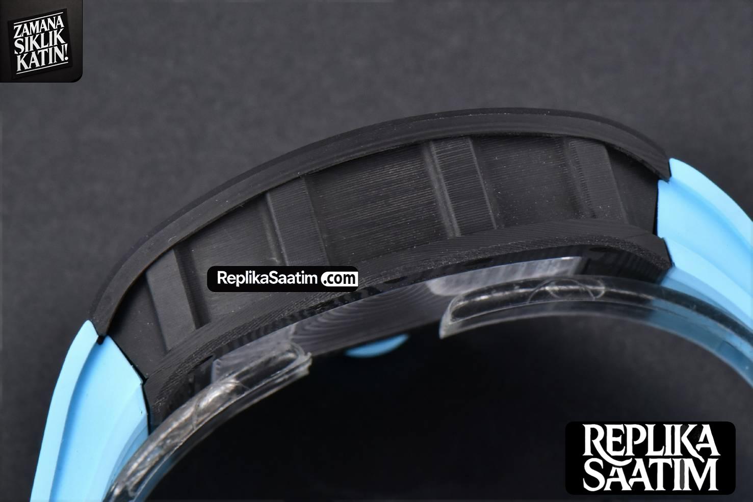 RM055 Real NTPT 42.7mm BBRF Blue Skeleton Dial Blue Rubber Strap RMUL2 -16