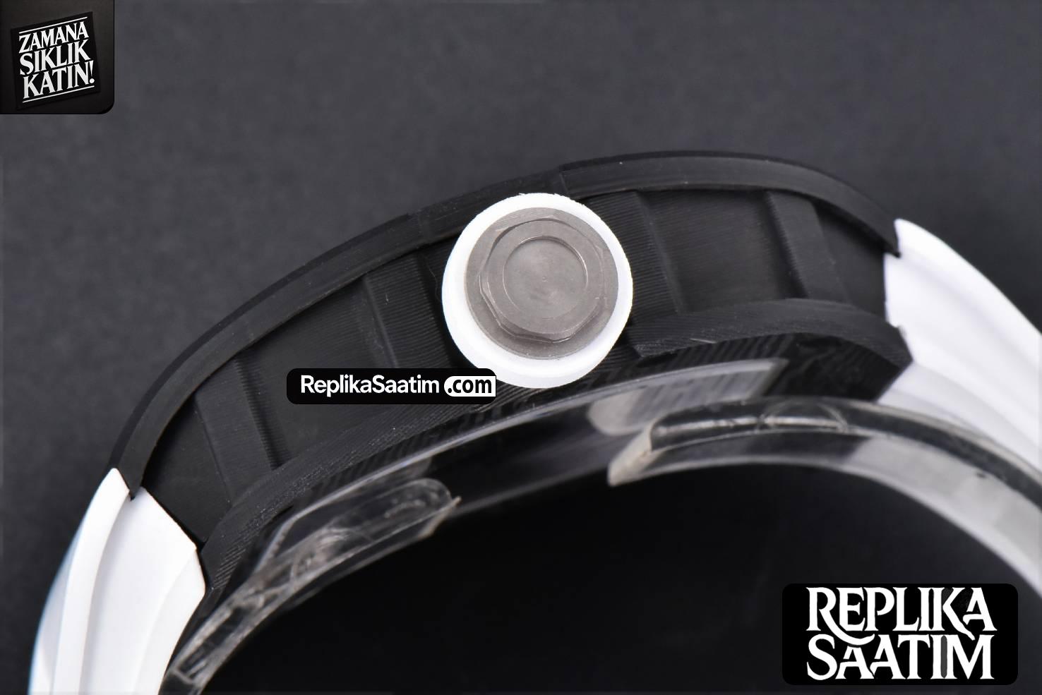 RM055 Real NTPT 42.7mm BBRF White Skeleton Dial White Rubber Strap RMUL2 -15
