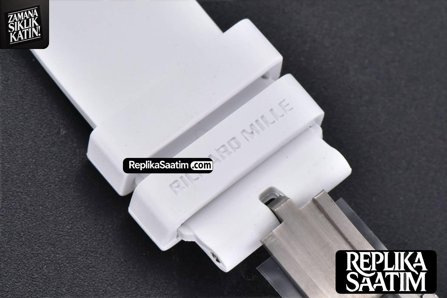 RM055 Real NTPT 42.7mm BBRF White Skeleton Dial White Rubber Strap RMUL2 -27