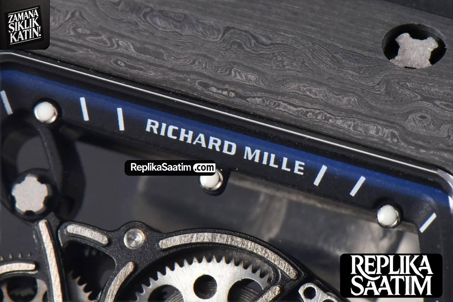 RM055 Real NTPT 42mm RMF Black Skeleton Dial Black Rubber Strap RMUL2 -04
