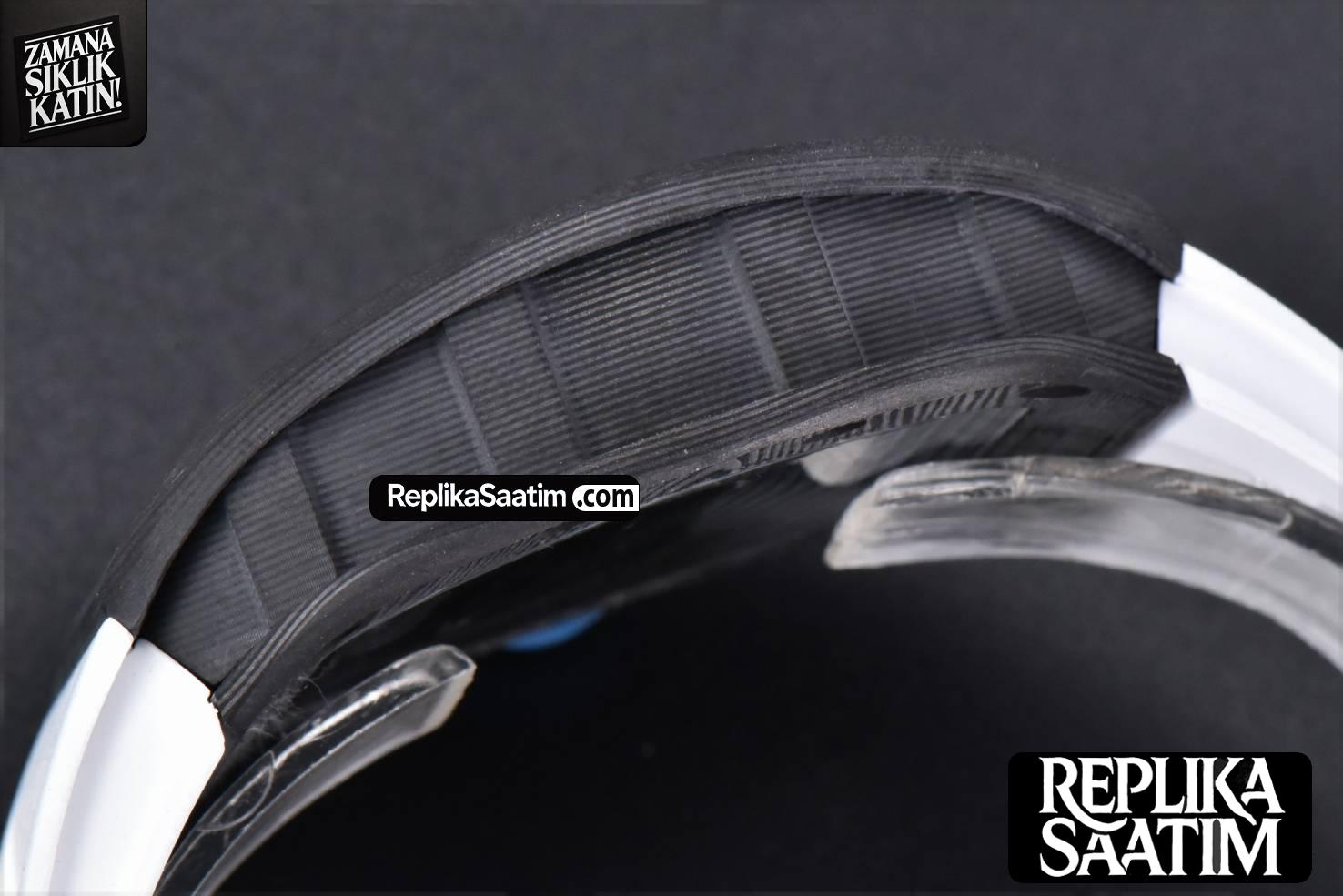 RM055 Real NTPT 42mm RMF Blue Skeleton Dial White Rubber Strap RMUL2 -16