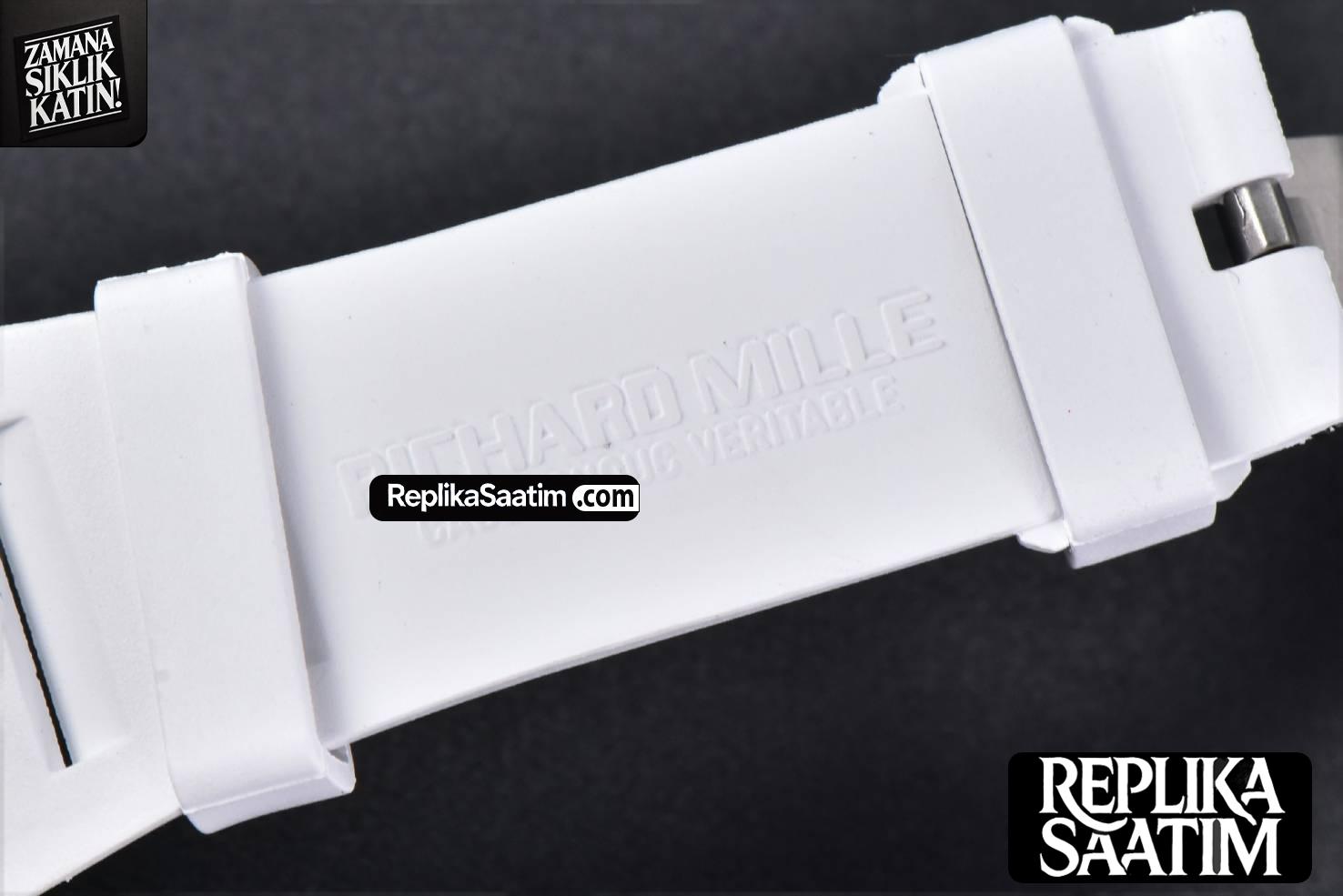 RM055 Real NTPT 42mm RMF Blue Skeleton Dial White Rubber Strap RMUL2 -27
