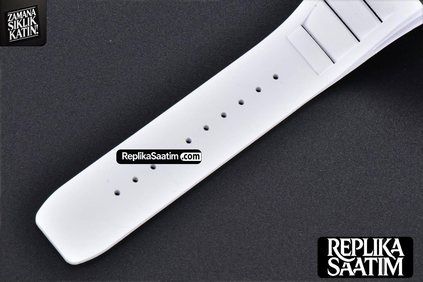 RM055 Real NTPT 42mm RMF Blue Skeleton Dial White Rubber Strap RMUL2 -28