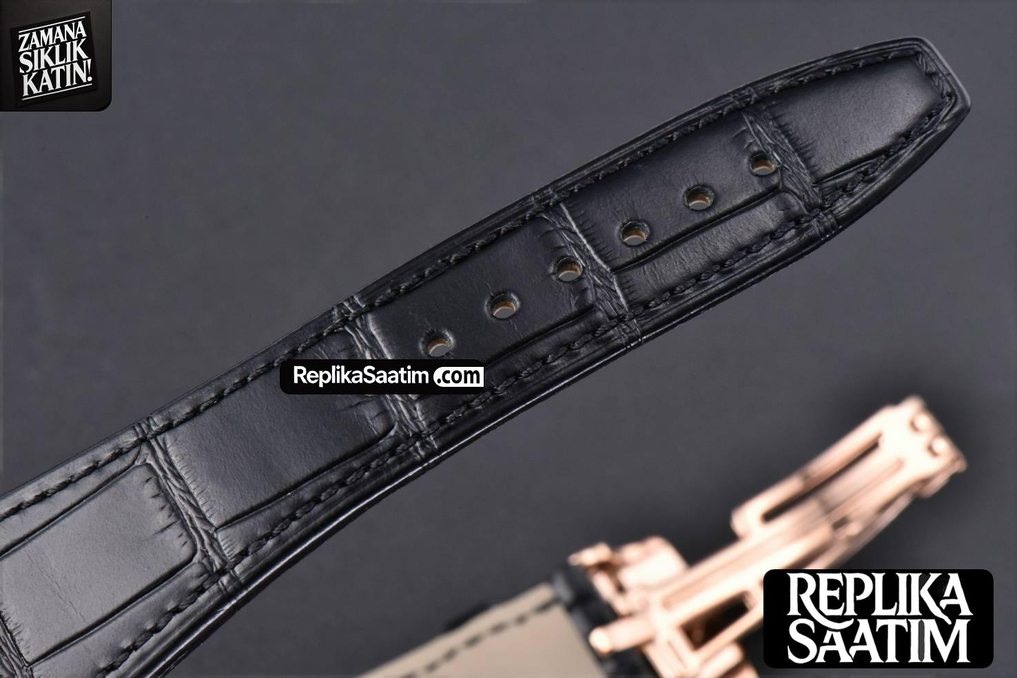 Royal Oak 15400 41mm RG IPF Black Textured Dial Black Leather Strap SA3120 -28