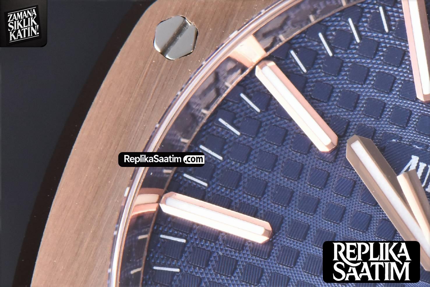 Royal Oak 15400 41mm RG IPF Blue Textured Dial RG Bracelet SA3120 -06