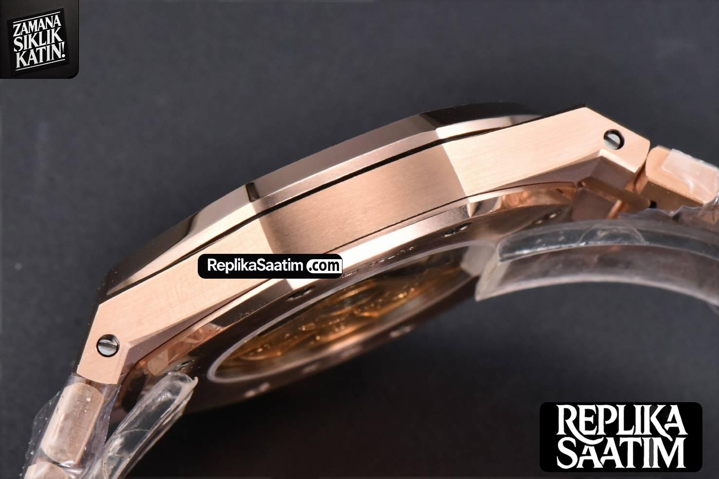 Royal Oak 15400 41mm RG IPF Blue Textured Dial RG Bracelet SA3120 -15