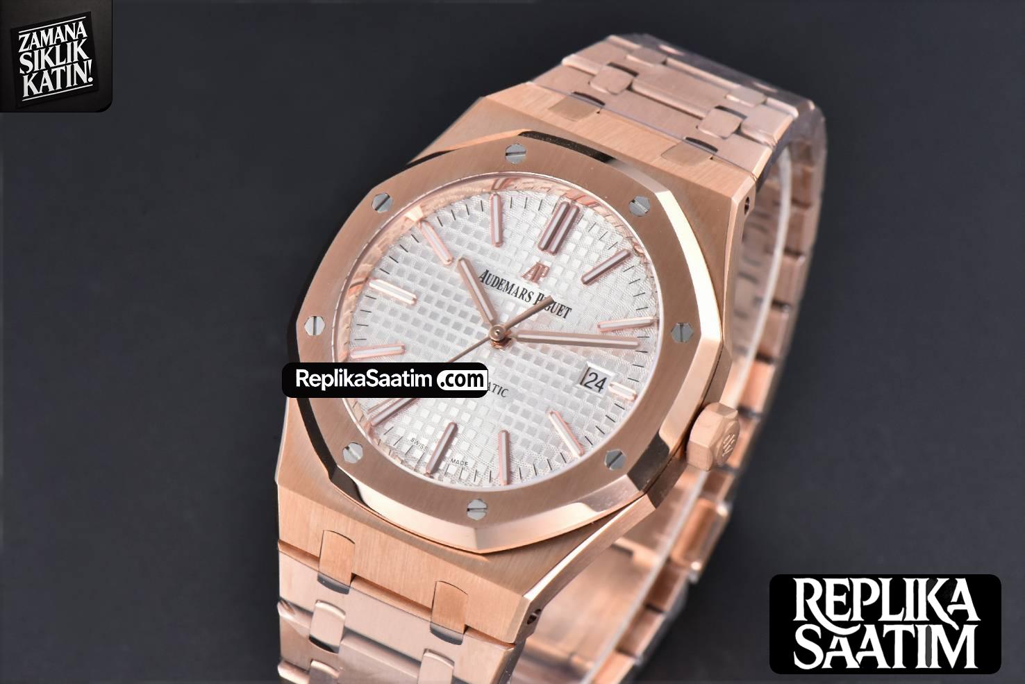 Royal Oak 15400 41mm RG IPF White Textured Dial RG Bracelet SA3120 -04