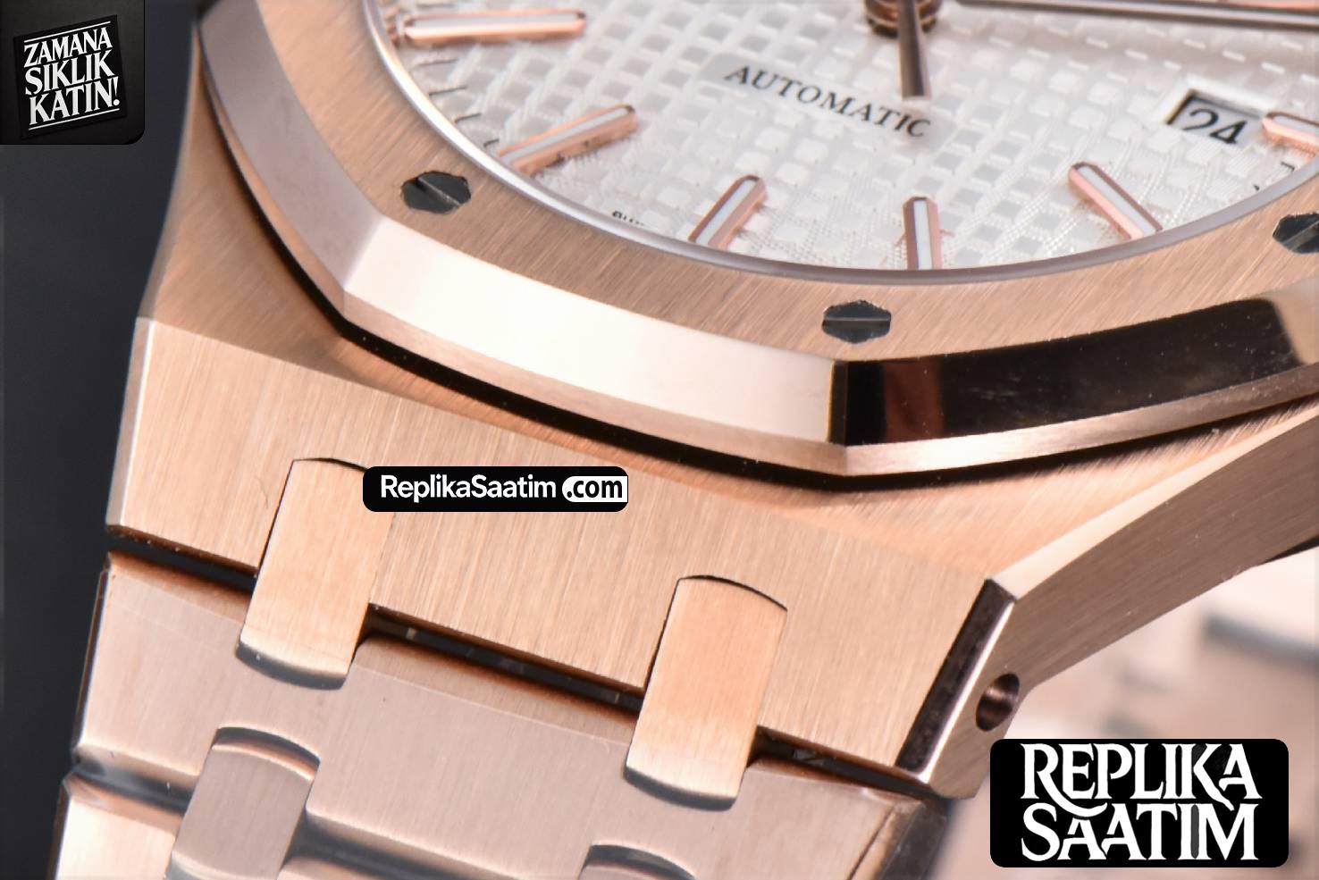 Royal Oak 15400 41mm RG IPF White Textured Dial RG Bracelet SA3120 -10