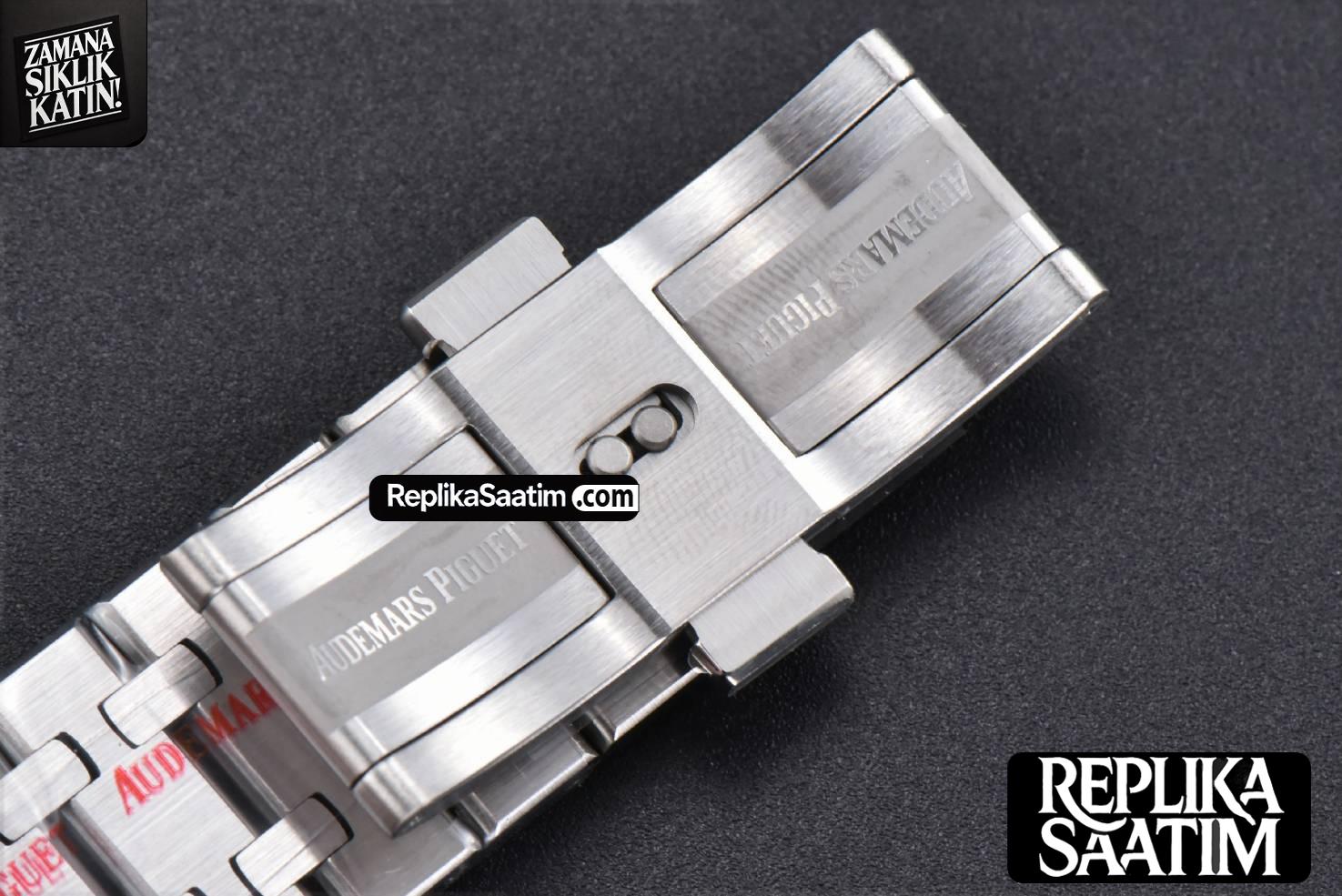 Royal Oak 15400 ORF 41MM Blue Textured Dial SS Bracelet A3120 Super Clone -29