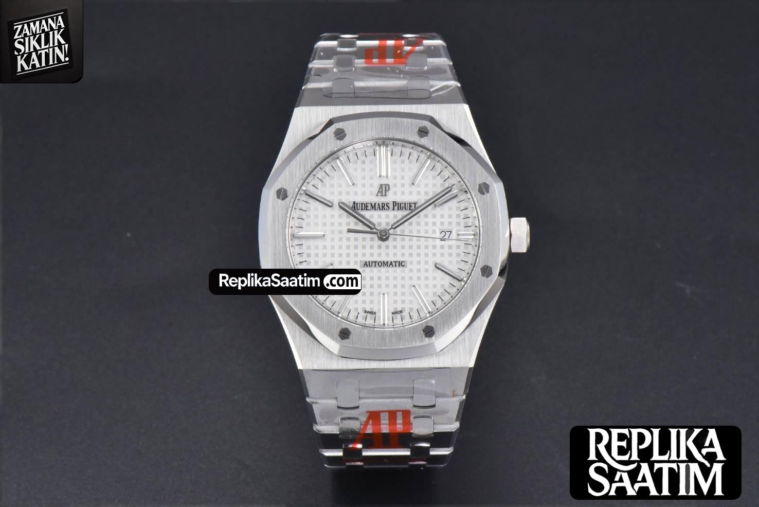 Royal Oak 15400 ORF 41MM White Textured Dial SS Bracelet A3120 Super Clone -02