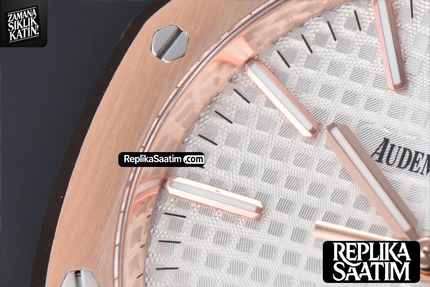 Royal Oak 15400 RG/SS 41mm IPF White Textured Dial RG/SS Bracelet SA3120 -06