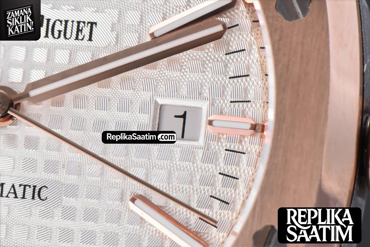Royal Oak 15400 RG/SS 41mm IPF White Textured Dial RG/SS Bracelet SA3120 -09