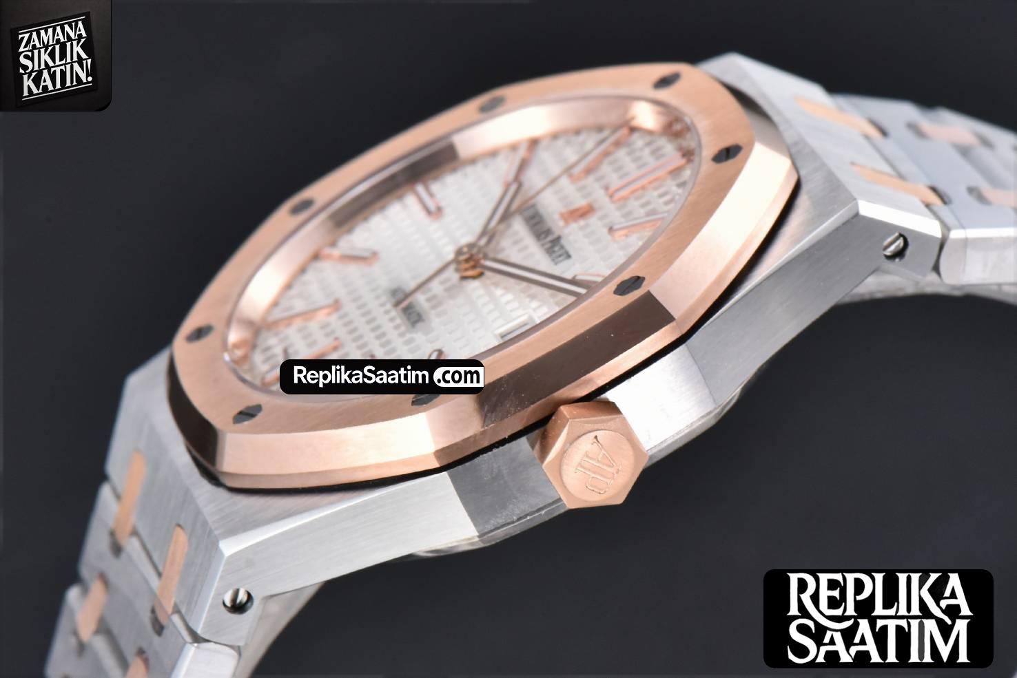 Royal Oak 15400 RG/SS 41mm IPF White Textured Dial RG/SS Bracelet SA3120 -11