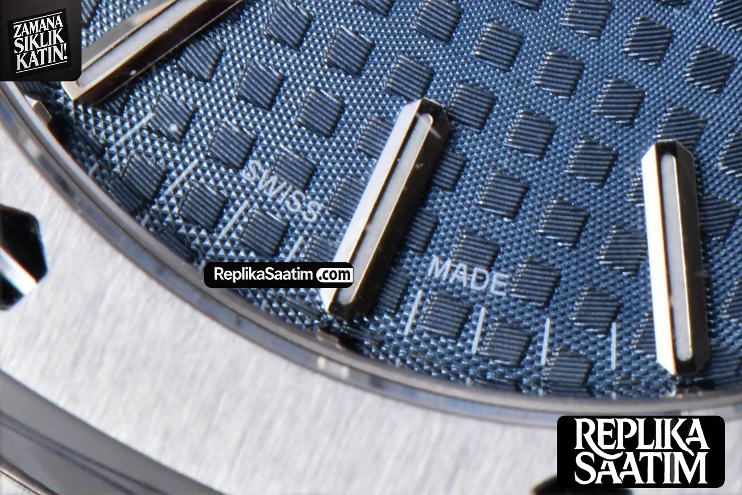 Royal Oak 15450 APSF 37MM Blue Textured Dial SS Bracelet A3120 -07