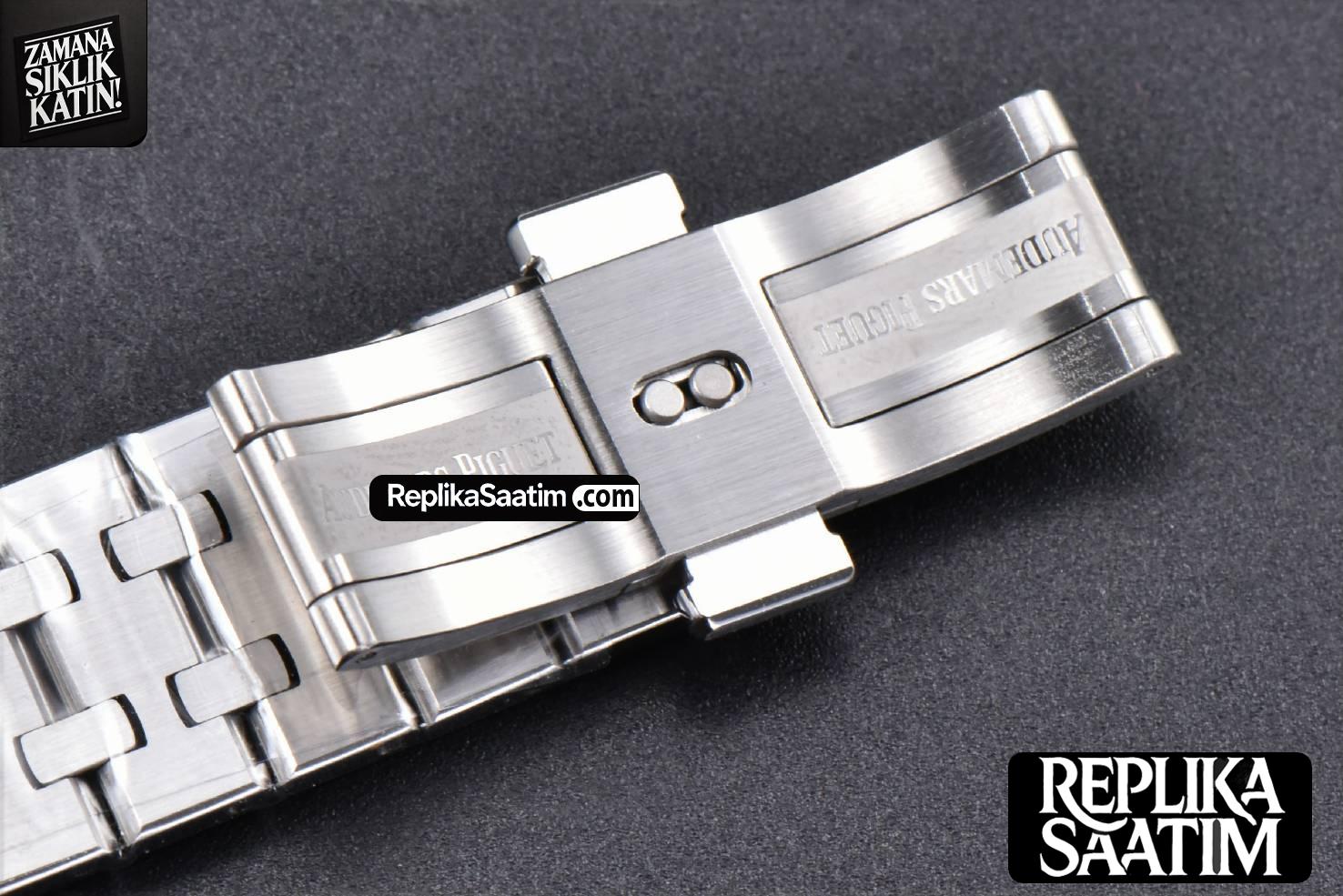 Royal Oak 15450 APSF 37MM Blue Textured Dial SS Bracelet A3120 -28