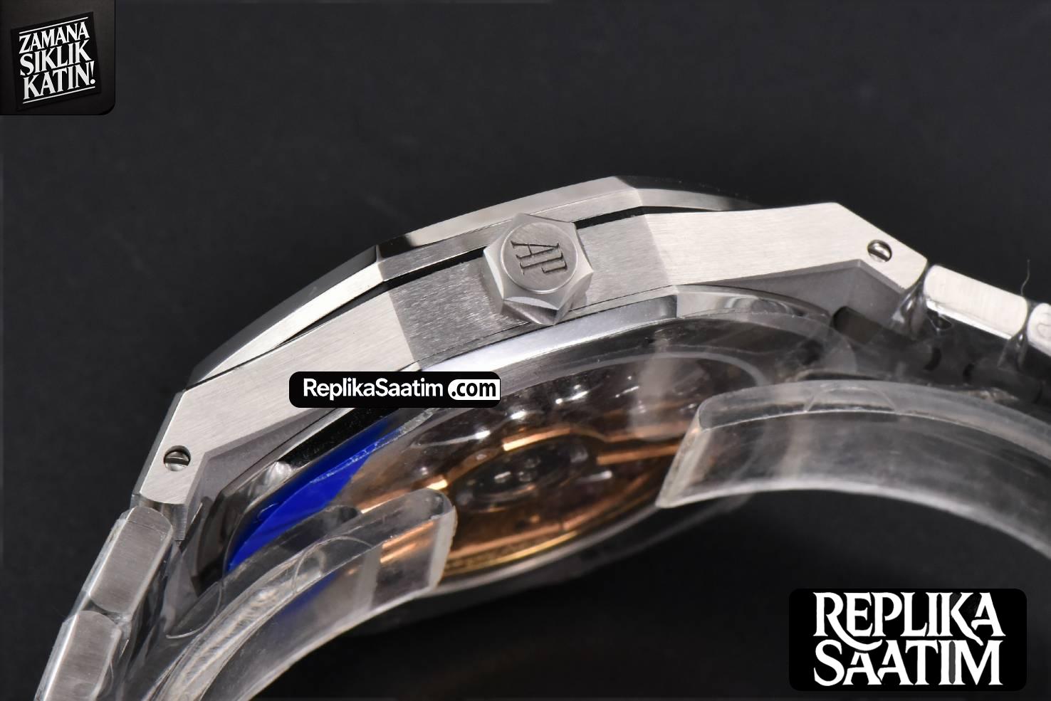 Royal Oak 15500 41mm APSF Black Textured Dial SS Bracelet A4302 -14